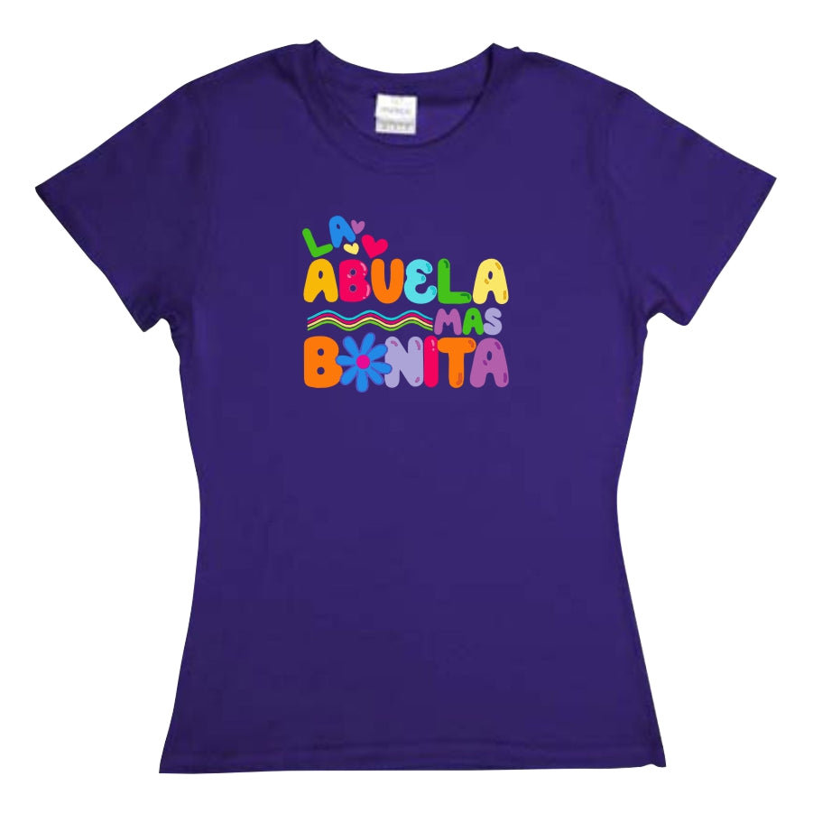 Playera La Abuela mas Bonita Bichota Manga Corta