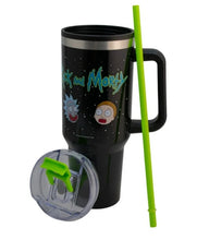 Cargar imagen en el visor de la galería, Rick and Morty Termo Alto Doble Pared Con Asa Y Popote Capacidad 1. 2 L
