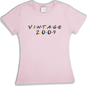 Playera Cumpleaños Vintage Friends Amigos MD1 Año Personalizable corte Infantil, Dama o Caballero