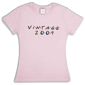 Playera Cumpleaños Vintage Friends Amigos MD1 Año Personalizable corte Infantil, Dama o Caballero