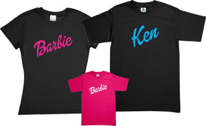 Set Barbie 3 Playeras Fiesta Dia de las Madres Mamá e hija Familia Evento Duo Mamá e Hija Cosplay Evento