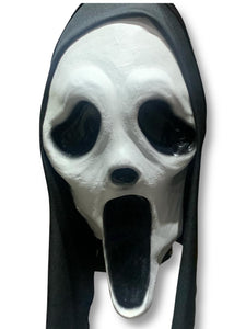 Mascara Scream Disfraz GhostFace Halloween Cosplay con capucha