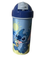Cargar imagen en el visor de la galería, Stitch Botella de Plastico con popote Vaso capacidad 450ml
