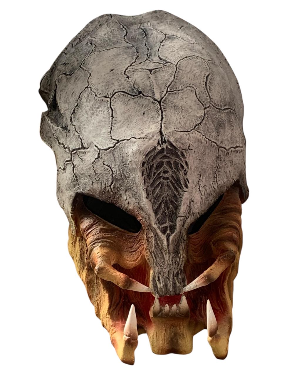 Mascara Depredador Alien Cazador Hueso Casco Disfraz Halloween Coleccion Deluxe Adulto