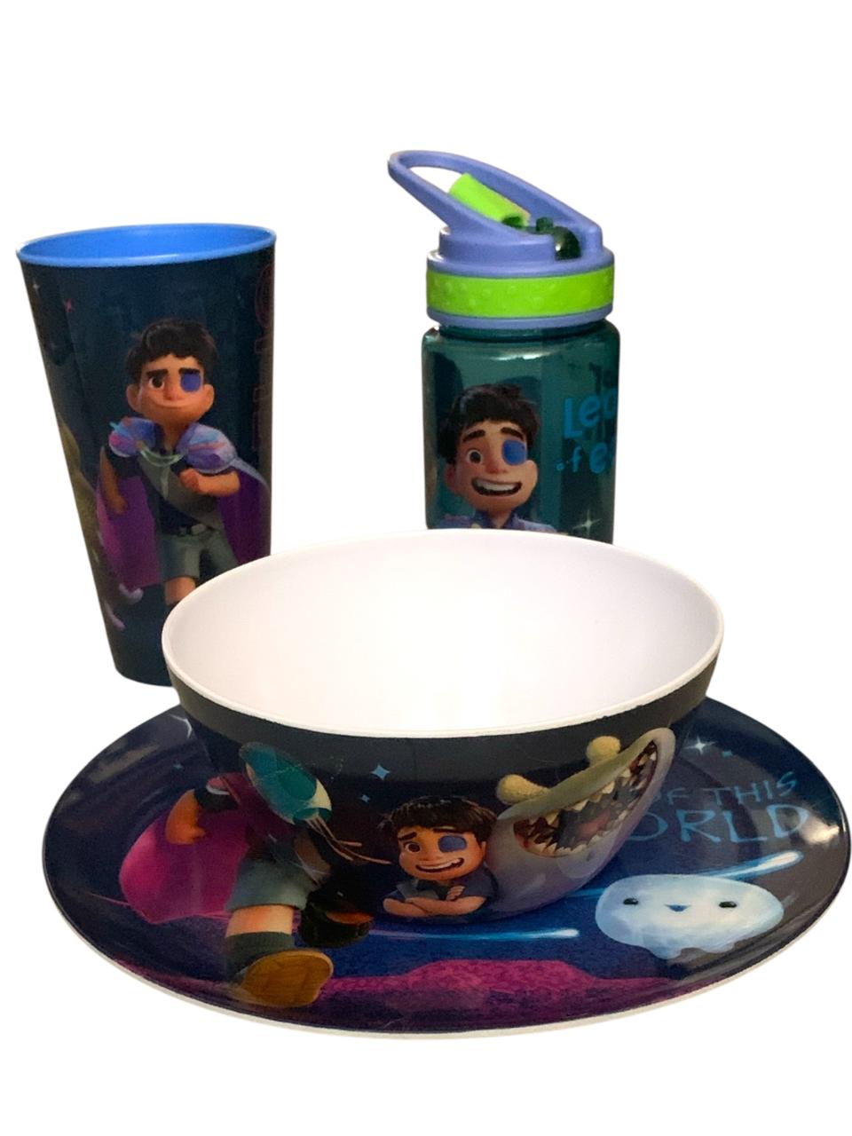 Elio Vajilla Individual Infantil De Melamina Disney 4 Pzas
