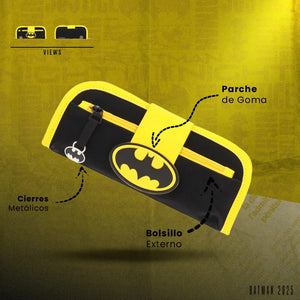 Batman Lapicera Black DC Clasics Estuchera Estuche Porta Lapices