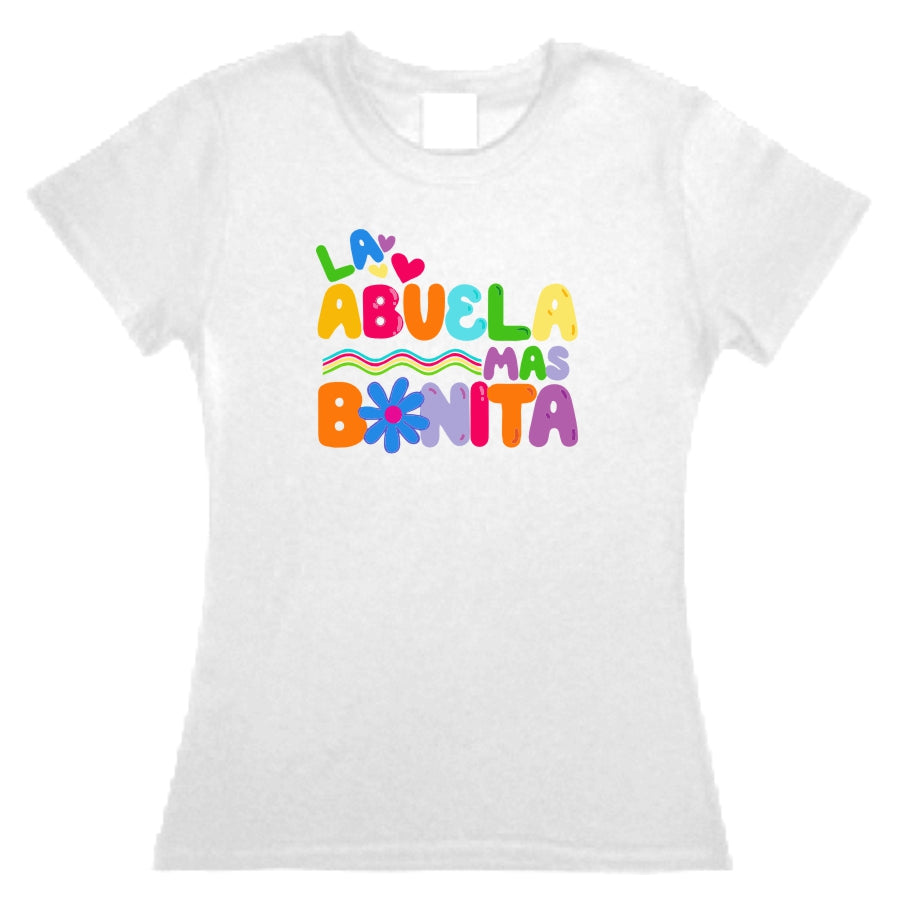 Playera La Abuela mas Bonita Bichota Manga Corta