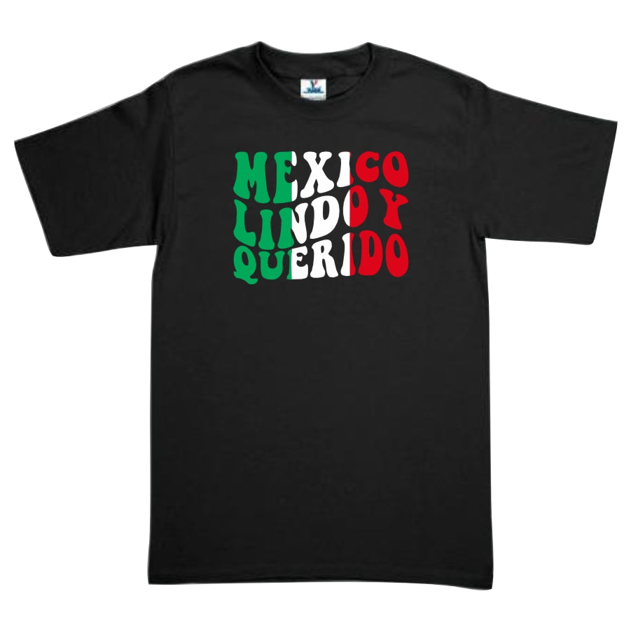 Playera México Lindo y Querido 15 de Septiembre Día de la Independencia Días Patrios de Algodón con Manga Corta Mexico