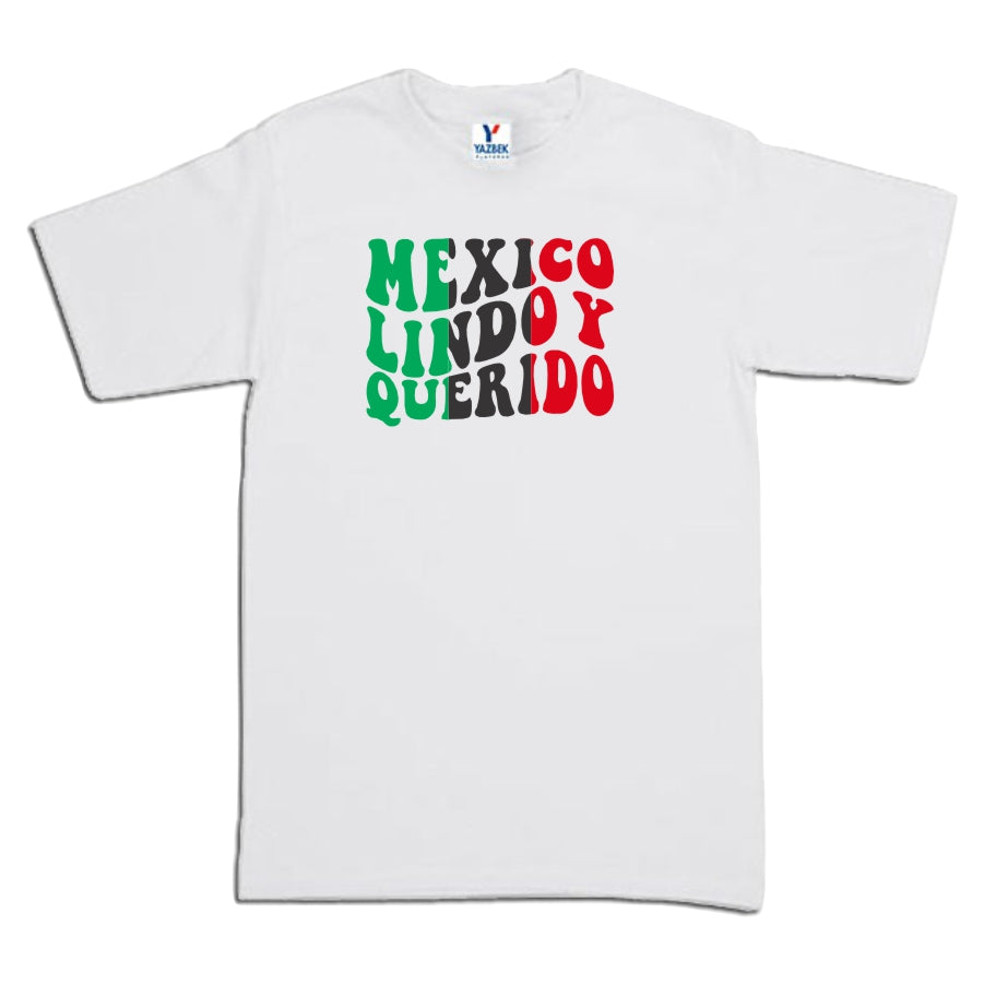 Playera México Lindo y Querido 15 de Septiembre Día de la Independencia Días Patrios de Algodón con Manga Corta Mexico