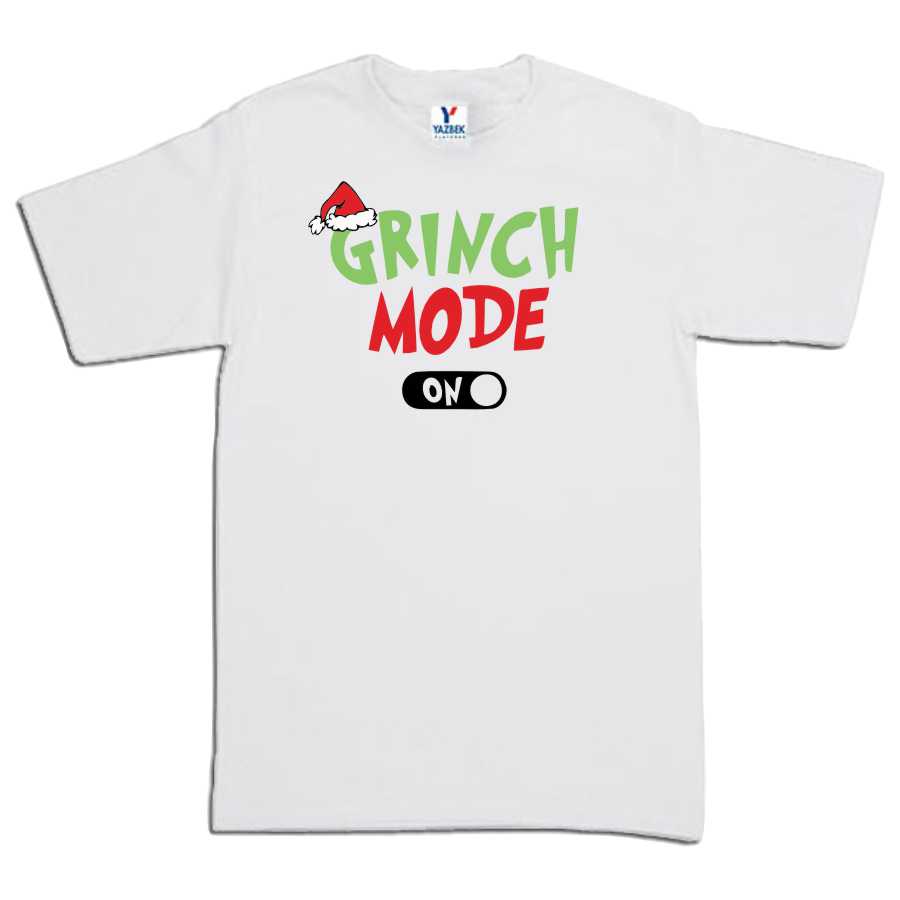 Playera Grinch Mode On Navidad Dama / Caballero o Infantil evento Familia Reunion