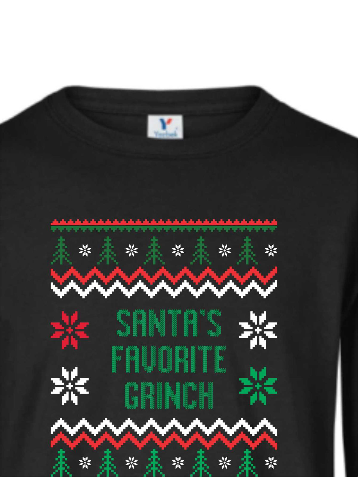Playera Santa´s Favorite Grinch estilo Ugly Sweater Navidad Familia Fiesta Evento Reunion Corte Dama/Caballero o Infantil