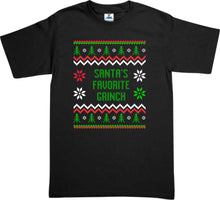 Cargar imagen en el visor de la galería, Playera Santa´s Favorite Grinch estilo Ugly Sweater Navidad Familia Fiesta Evento Reunion Corte Dama/Caballero o Infantil
