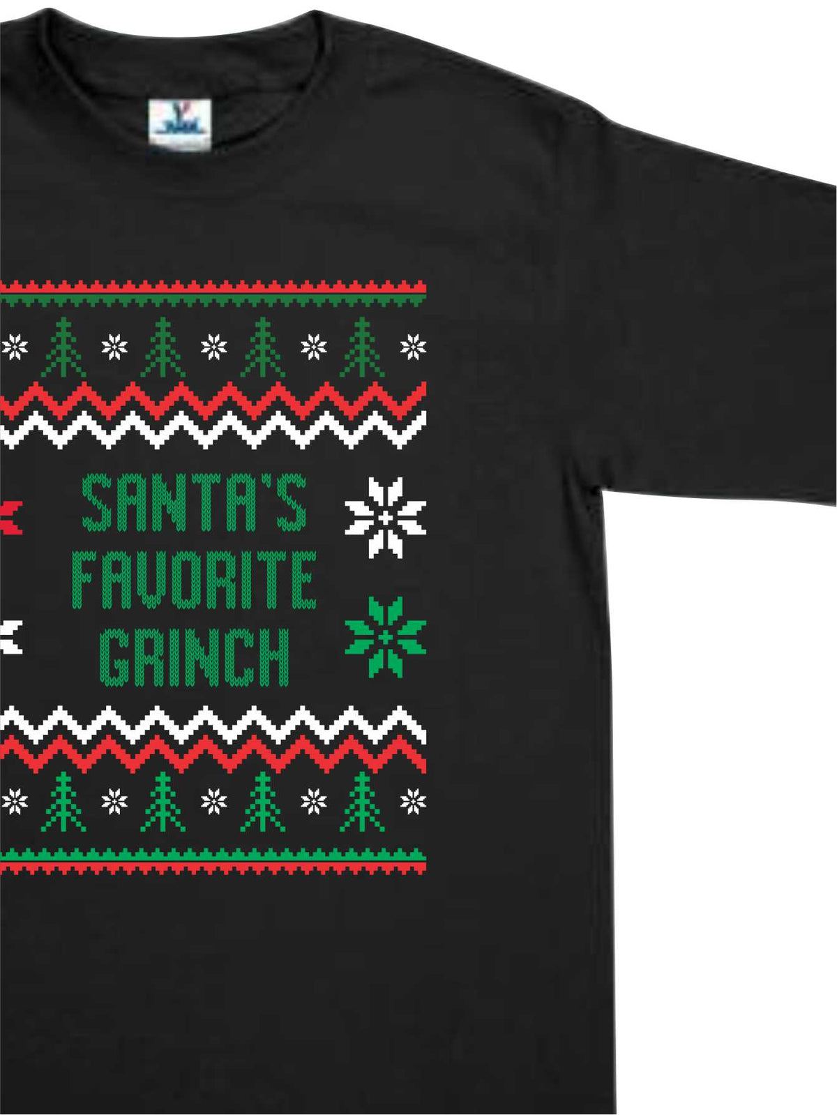 Playera Santa´s Favorite Grinch estilo Ugly Sweater Navidad Familia Fiesta Evento Reunion Corte Dama/Caballero o Infantil