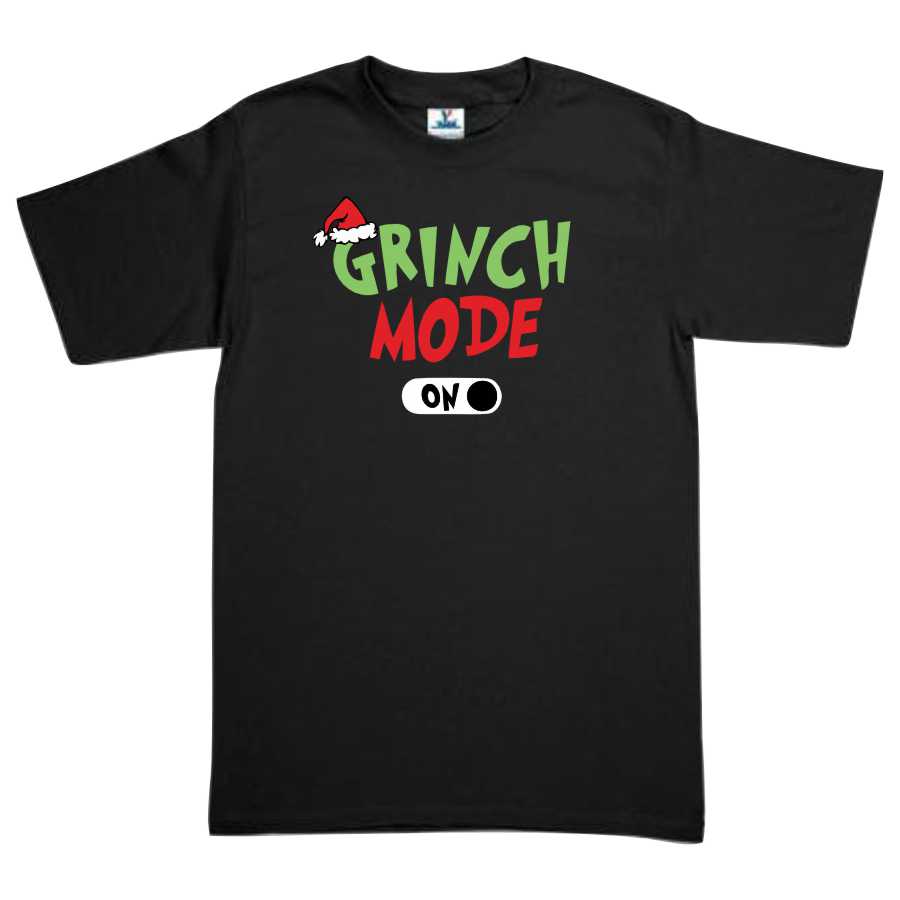 Playera Grinch Mode On Navidad Dama / Caballero o Infantil evento Familia Reunion