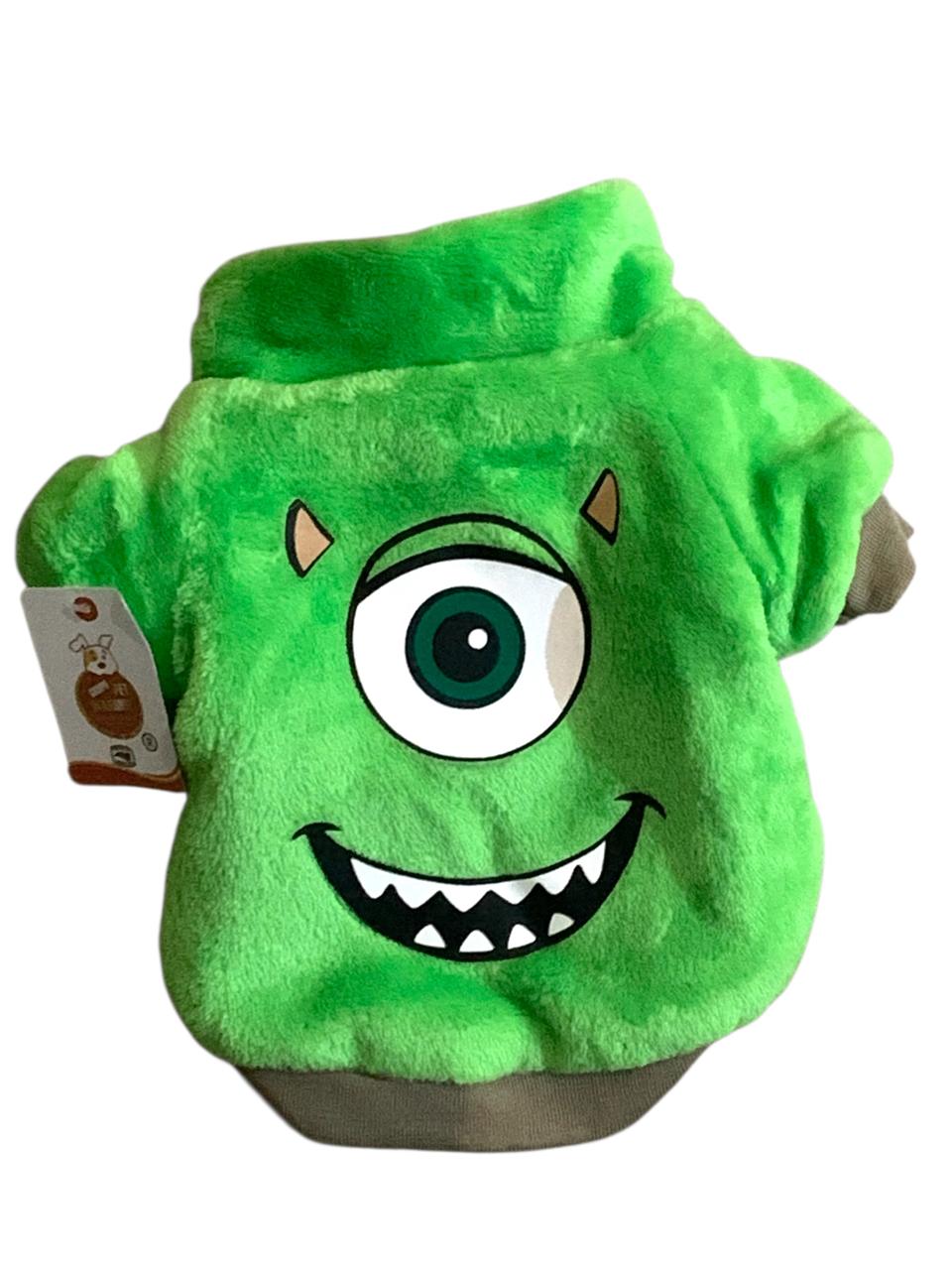 Mike Wazoski Disfraz Chamarra para Perro con forro de polar Halloween con capucha