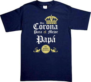 Playera Una Corona para el mejor PapaPadre papa e hijo Dia del Padre Familia Evento Duo Papá e Hijo Mario