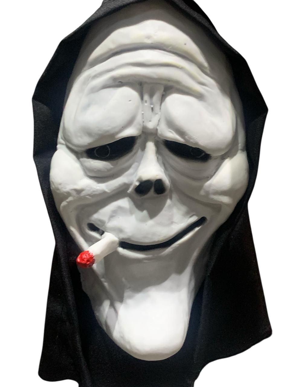 Mascara Scream Cigarro Disfraz Adulto o Infantil  GhostFace Halloween Cosplay con capucha
