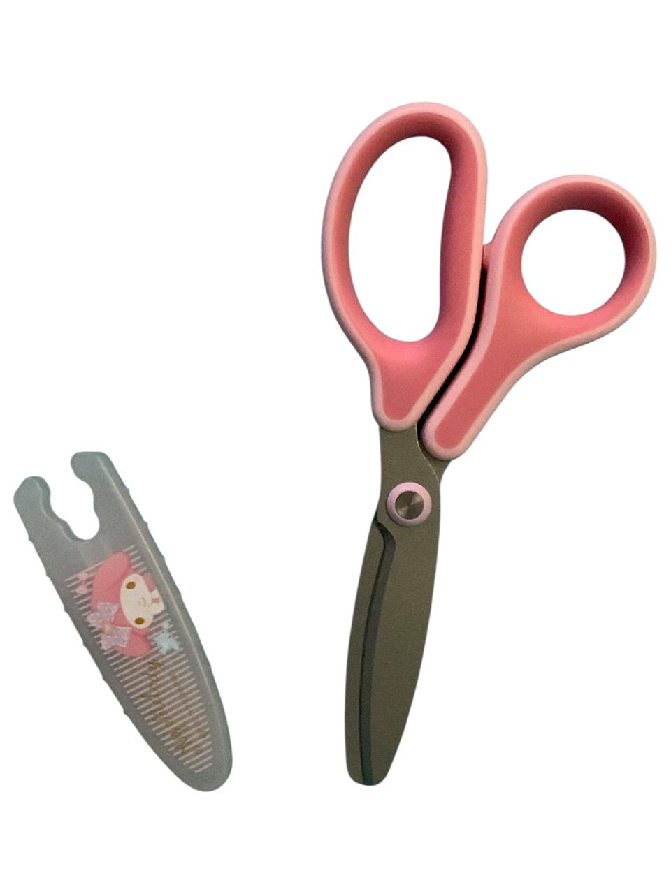 Tijeras Escolares  Hello Kitty  o My Melody Infantil con protector punta redonda marca Sanrio