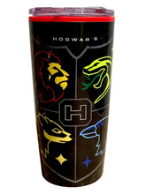 Cargar imagen en el visor de la galería, Harry Potter Termo Doble Pared con Tapa Transparente Hogwarts Vaso Térmico Capacidad 450 ml
