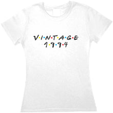 Cargar imagen en el visor de la galería, Playera Cumpleaños Vintage Friends Amigos MD1 Año Personalizable corte Infantil, Dama o Caballero
