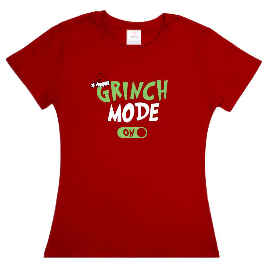Playera Grinch Mode On Navidad Dama / Caballero o Infantil evento Familia Reunion