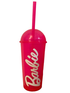 Vaso Barbie con tapa tipo Domo reutilizable ideal para Frappe 16 onzas