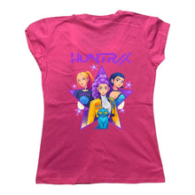 Cargar imagen en el visor de la galería, Playera Huntrix Demon Hunters Rumi, Mira y Zoey corte Dama Cuello V
