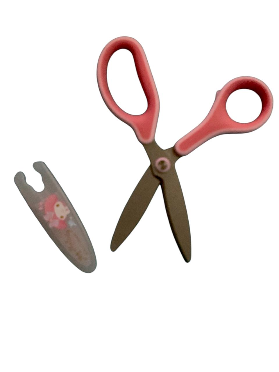 Tijeras Escolares  Hello Kitty  o My Melody Infantil con protector punta redonda marca Sanrio