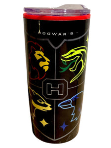 Harry Potter Termo Doble Pared con Tapa Transparente Hogwarts Vaso Térmico Capacidad 450 ml