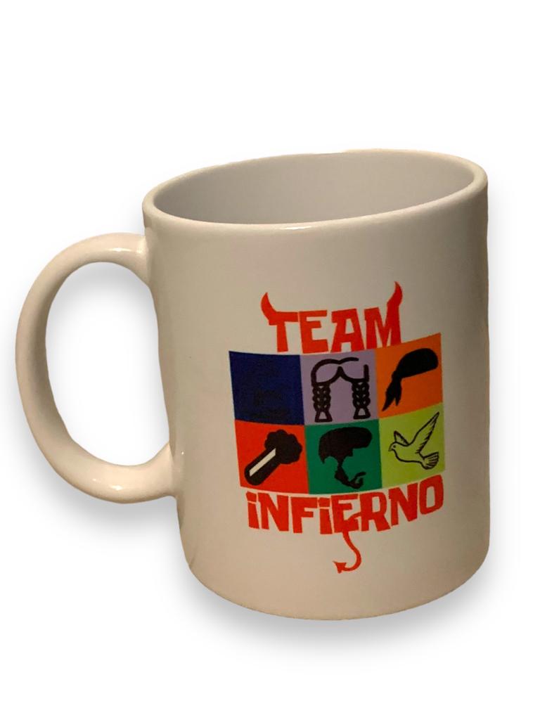 Taza Team Infierno La Casa de los famosos Ceramica 11 onzas (325ml)