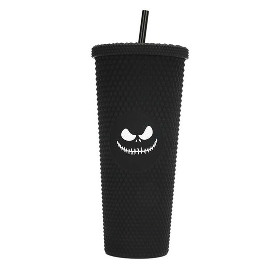 Vaso Jack Skellington Texturizado Tachuela con Popote 24 onzas