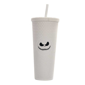 Vaso Jack Skellington Texturizado Tachuela con Popote 24 onzas