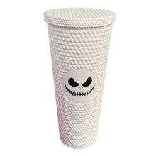 Cargar imagen en el visor de la galería, Vaso Jack Skellington Texturizado Tachuela con Popote 24 onzas
