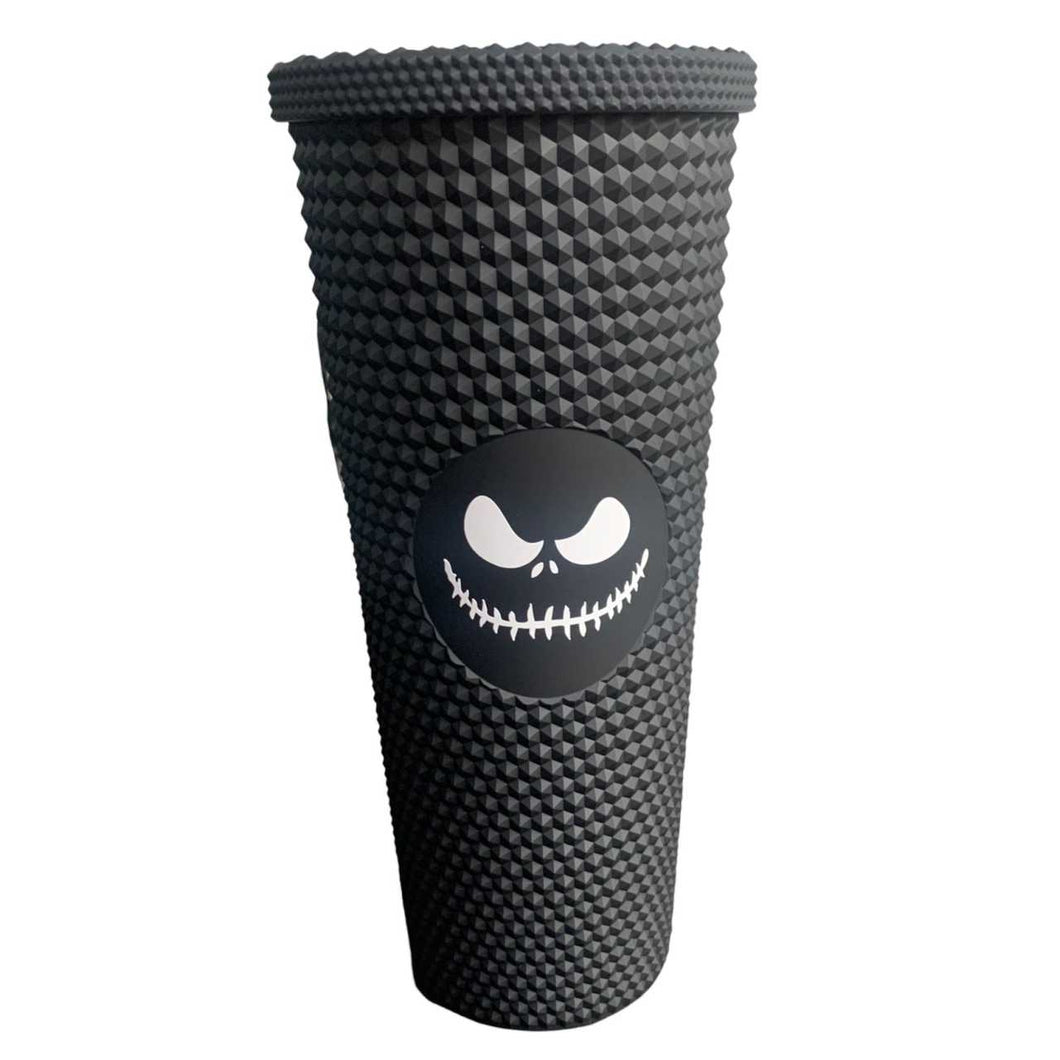 Vaso Jack Skellington Texturizado Tachuela con Popote 24 onzas