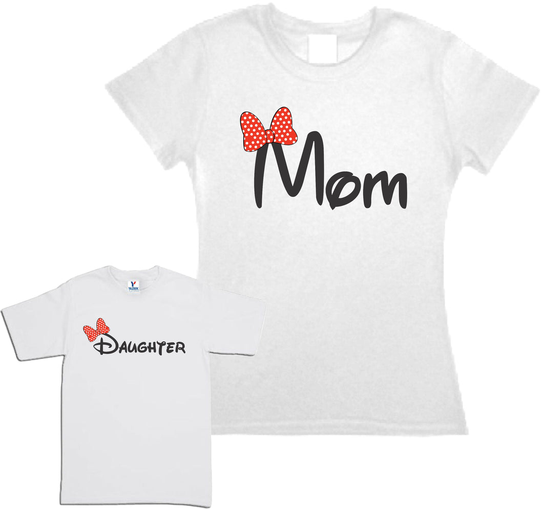 Set 2 Playeras Mickey & Minnie Familia Duo Mama Hijo Fiesta Viaje Dia de las Madres