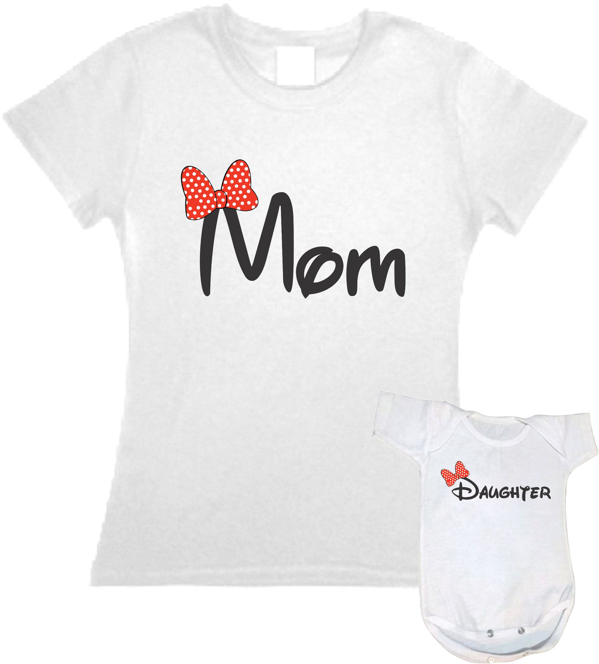 Set 2 Playeras Mickey & Minnie Familia Duo Mama Hijo Fiesta Viaje Dia de las Madres