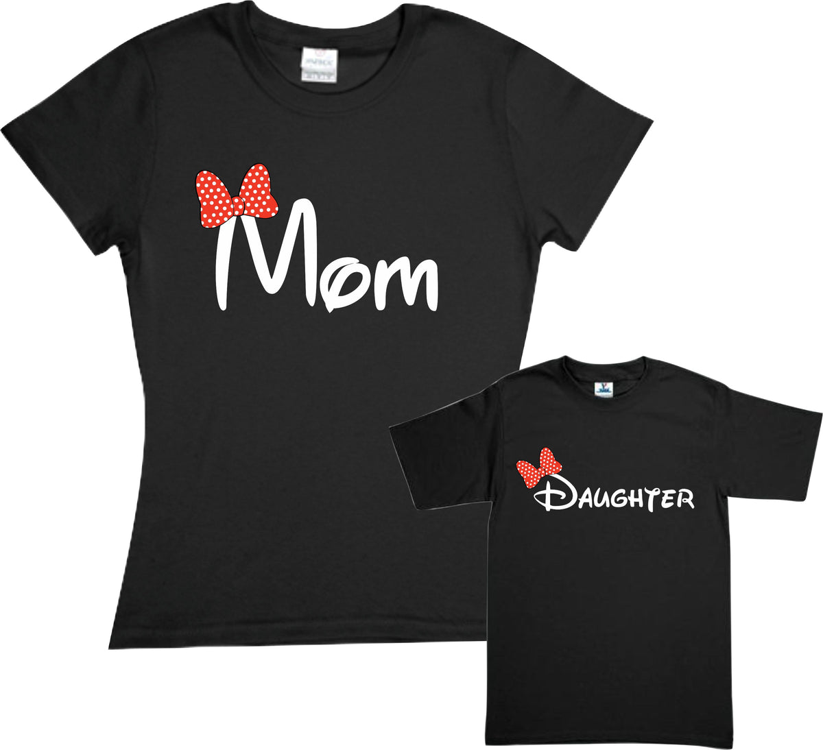 Set 2 Playeras Mickey & Minnie Familia Duo Mama Hijo Fiesta Viaje Dia de las Madres