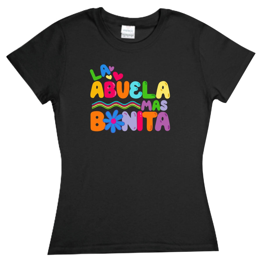 Playera La Abuela mas Bonita Bichota Manga Corta