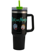Cargar imagen en el visor de la galería, Rick and Morty Termo Alto Doble Pared Con Asa Y Popote Capacidad 1. 2 L
