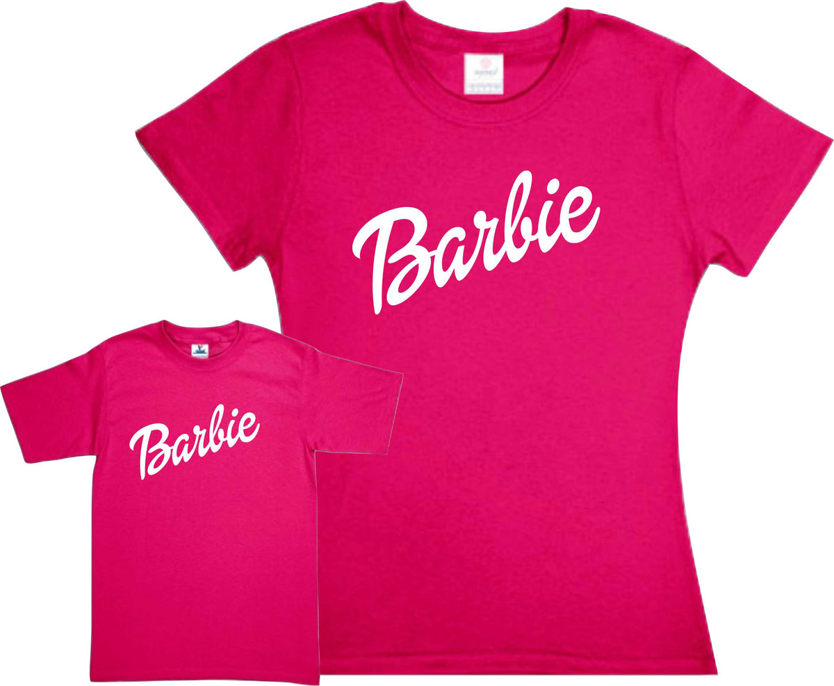 Set Barbie 2 Playeras Fiesta Dia de las Madres Mamá e hija Familia Evento Duo Mamá e Hija Cosplay Evento