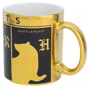 Taza Harry Potter Ceramica 4 casas de hogwarts Gryffindor Slytherin Rvenclaw Hufflepuff Metalizado