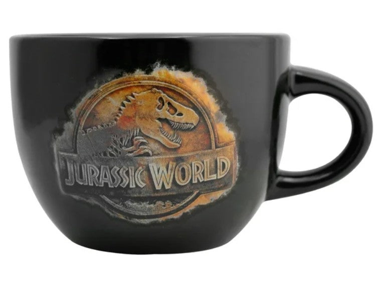Jurassic World Taza Jumbo de Cerámica Escudo con Relieve Tarro Capacidad 750 ml