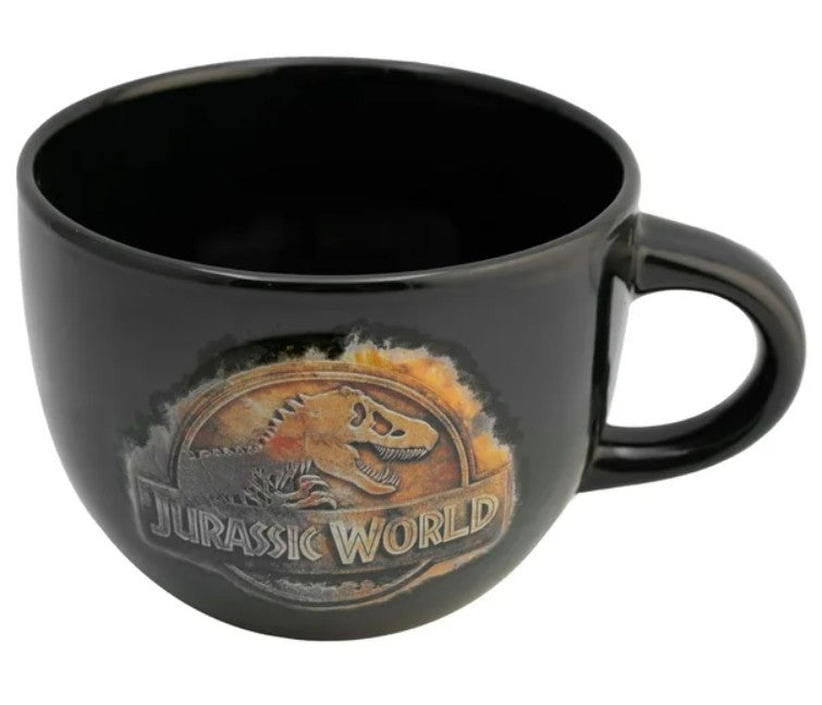 Jurassic World Taza Jumbo de Cerámica Escudo con Relieve Tarro Capacidad 750 ml