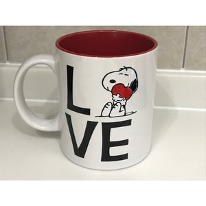 Pkt Snoopy 2 Tazas Love Pareja Novios San Valentin Regalo