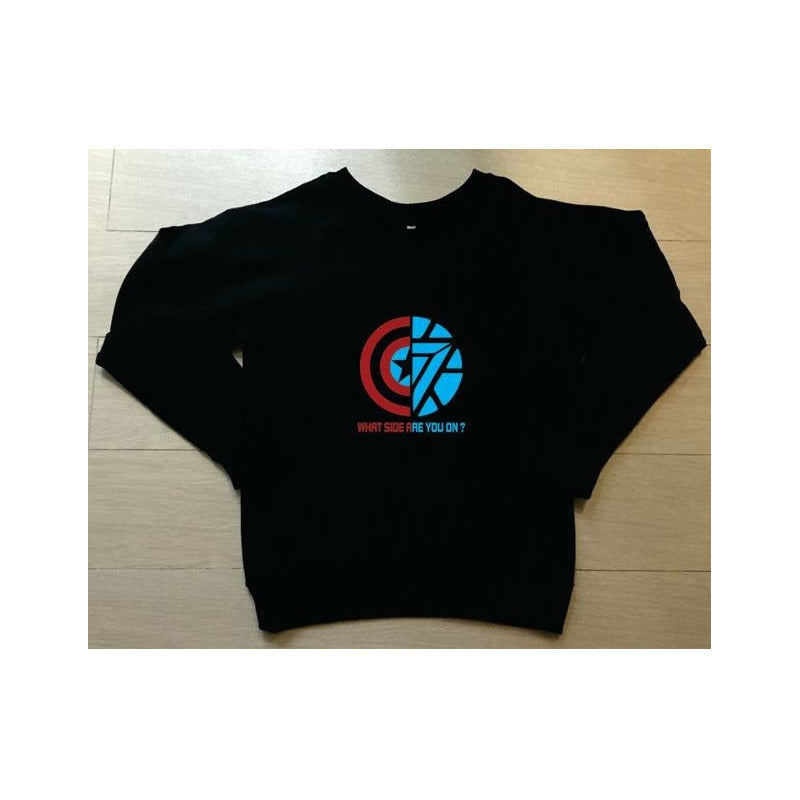 Civil War Sudadera Cuello Redondo Capitan America Ironman
