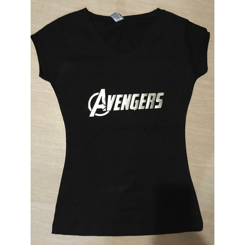 Playera Avengers / Shield Corte Dama