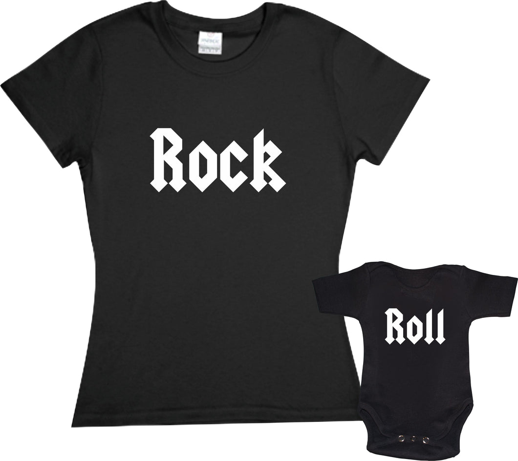 Set Playeras Rock Roll Familia Duo Mama Hijo Fiesta Viaje Dia