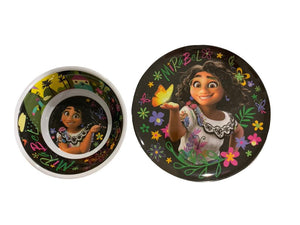 Encanto Disney Mirabel Set 3 piezas para Melamina, con plato, tazón y Vaso