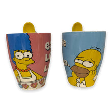 Cargar imagen en el visor de la galería, Los Simpsons Juego de 2 Tarros con cuchara Homero &amp; Marge  Novios Pareja  San Valentin
