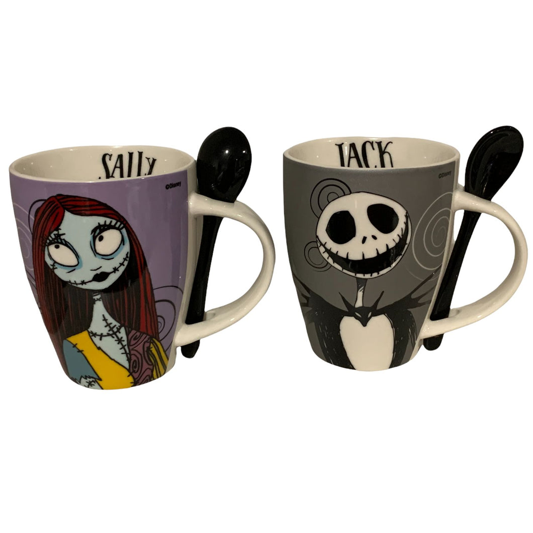 Jack & Sally Juego de 2 Tarros con Cuchara de pareja San Valentin Tazas Novios